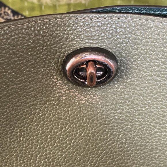 Coach Light Fern Charlie 55200 Polished Pebble Leather Bucket Shoulder Purse - Picture 13 of 16